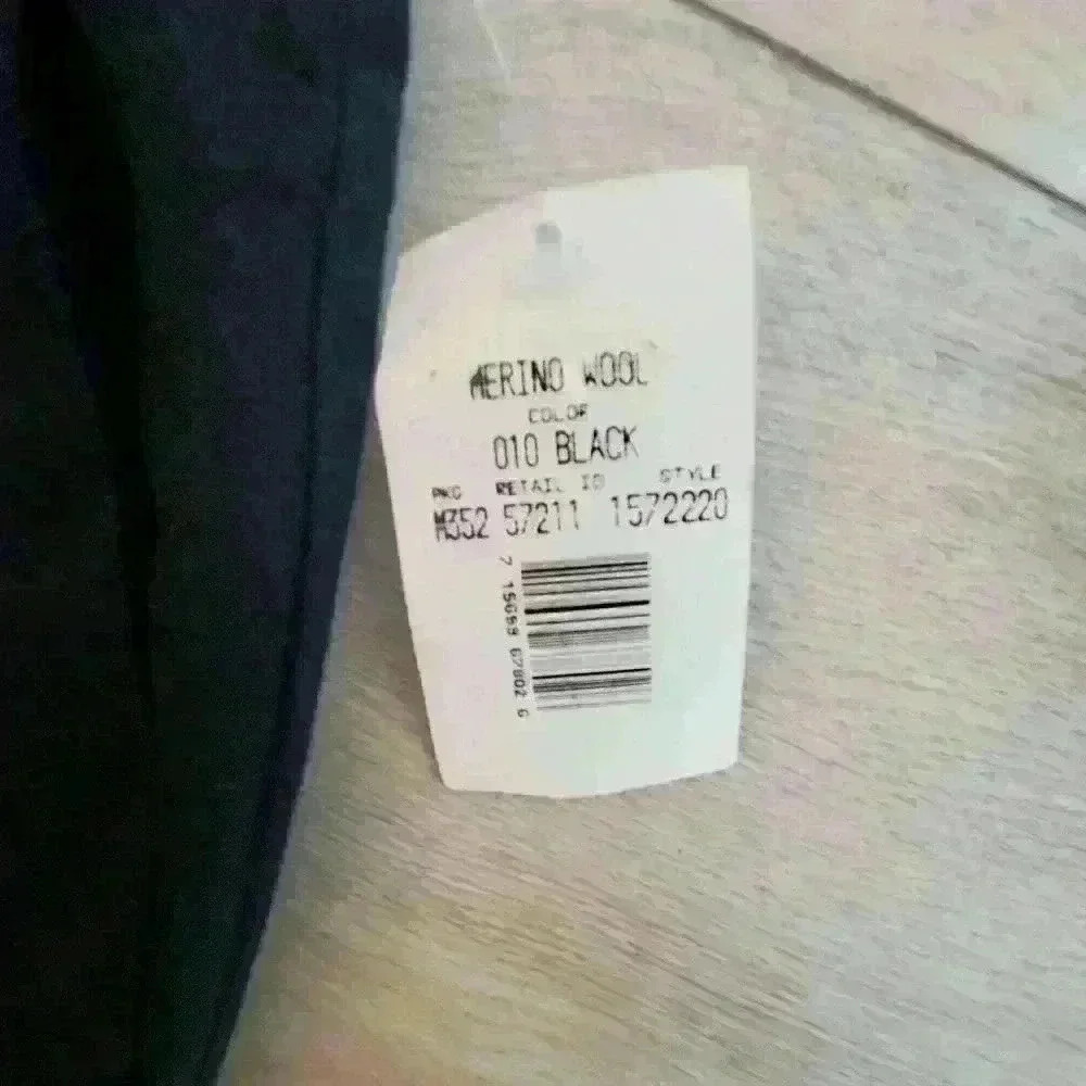 Koret vintage pants 8 NWT‎ 100% merino wool black tapered elastic waist lined - Picture 7 of 7